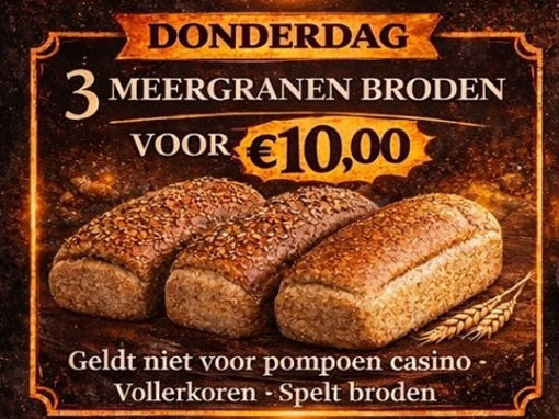 Afbeelding van Donderdag brooddag meergranen broden