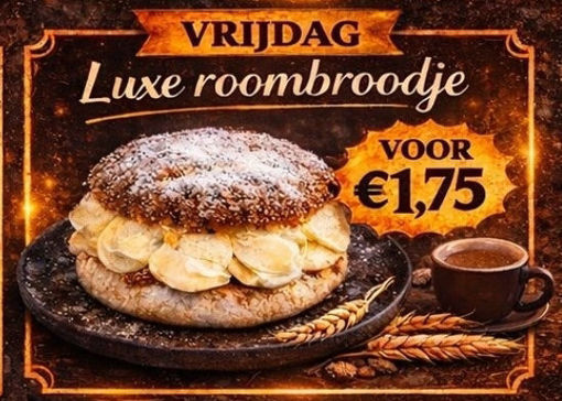 Afbeelding van vrijdag Luxe roombroodje