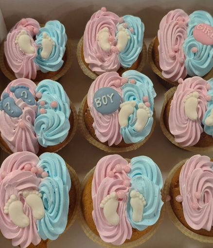 Afbeelding van Gender reveal cupcakes